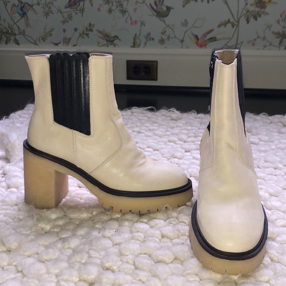 Free People Sold Out Chelsea Boot in Cream
